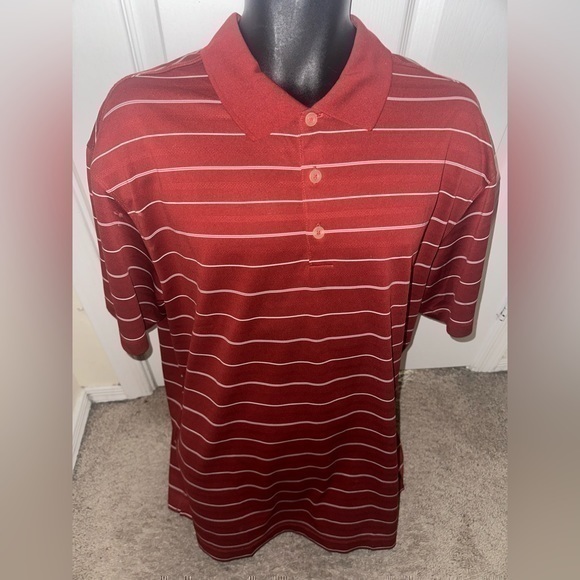Nike Other - Men’s pre own as is Nike golf red stripe polo shirt size XL dri fit